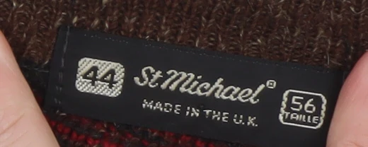 Marks and Spencer St Michael Men's Brown Argyle Knit XL Jumper - Image 4