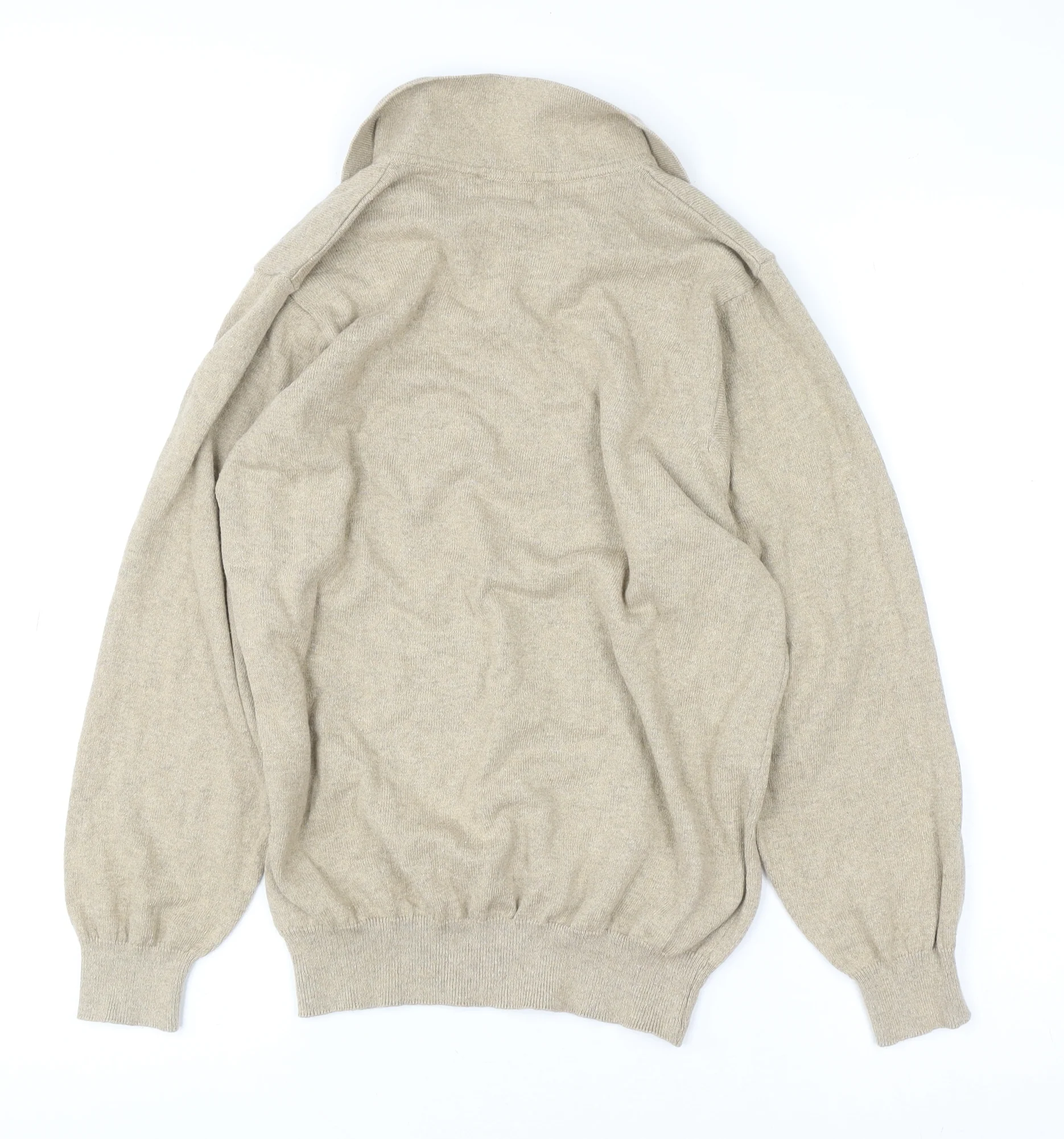 Marks and Spencer Women Beige Collared Wool Cashmere Pullover Jumper M - Image 3