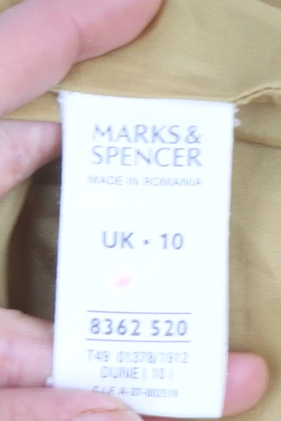 Marks and Spencer Women Beige Hooded Parka Jacket Size 10 - Image 4