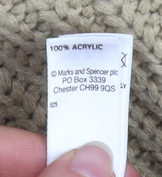 Marks and Spencer Women Beige Knit Cape Jumper One Size Acrylic - Image 5