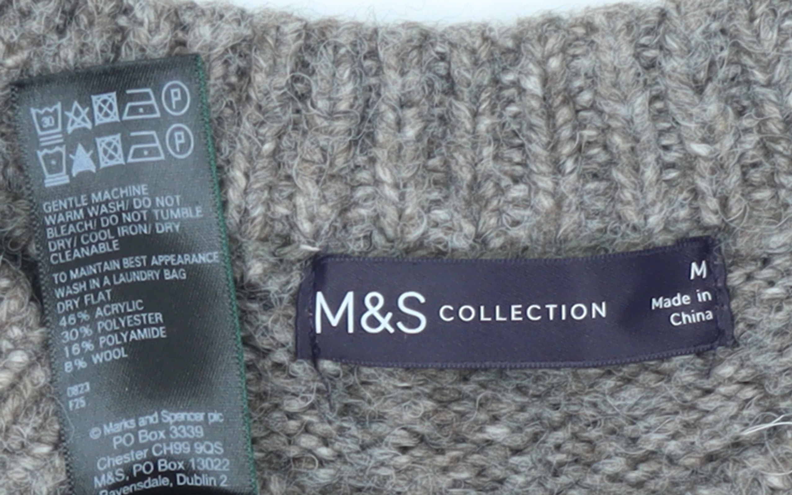 Marks and Spencer Women Beige Knit Crew Neck Pullover Jumper M - Image 4
