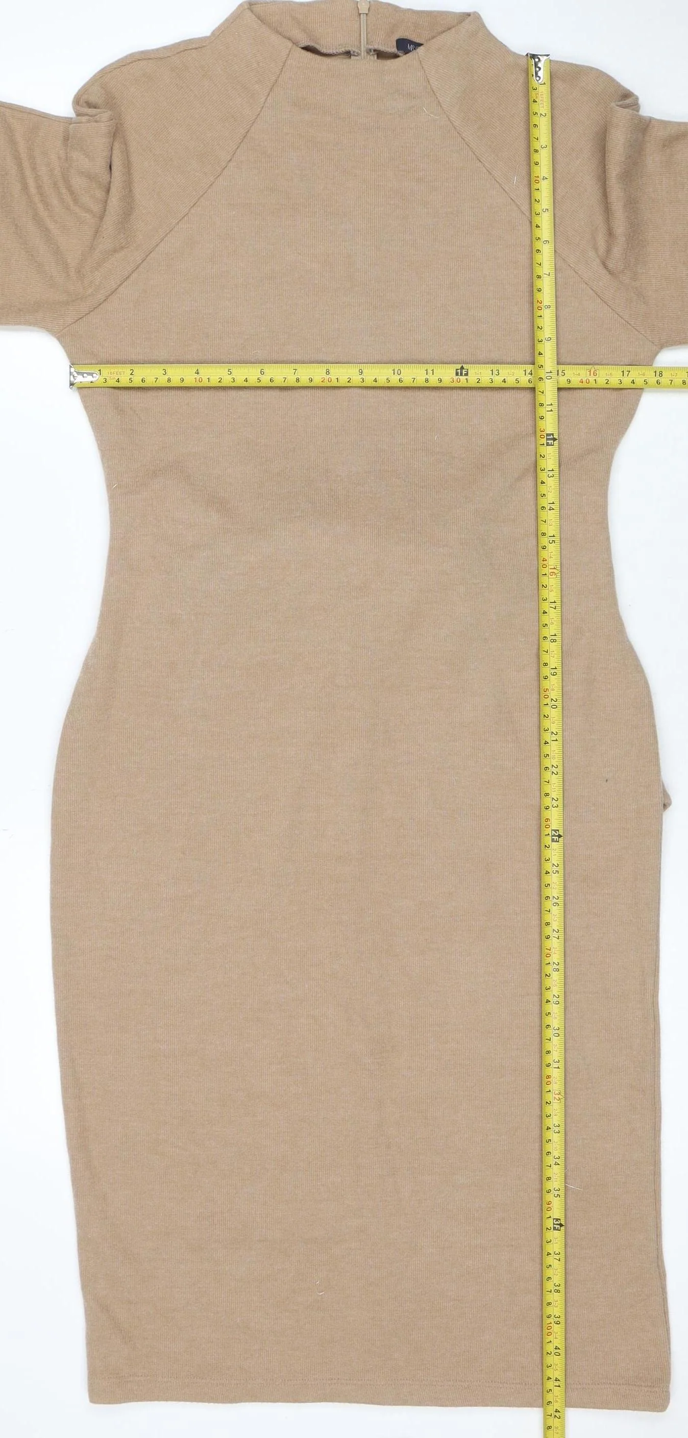 Marks and Spencer Women Beige Size 12 Midi Shift Dress - Image 2