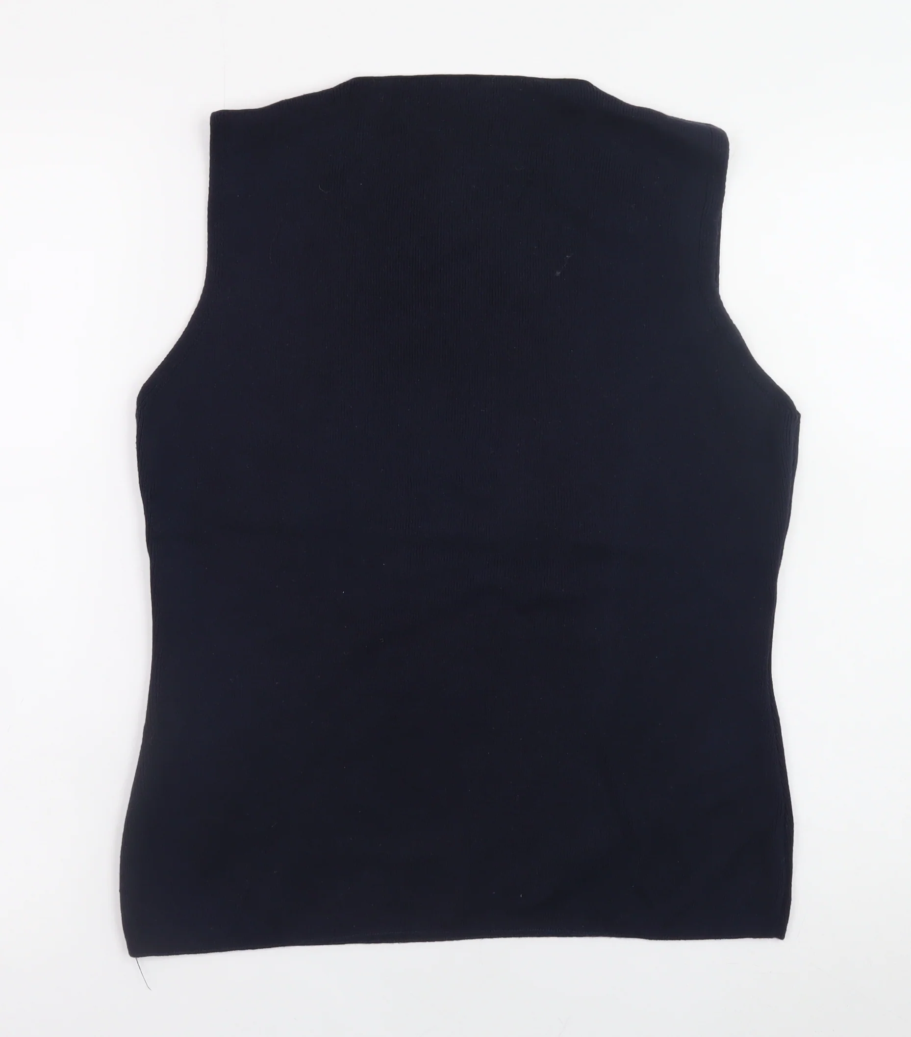 Marks and Spencer Women Black Cotton Sleeveless Tank Top Size 18 - Image 3
