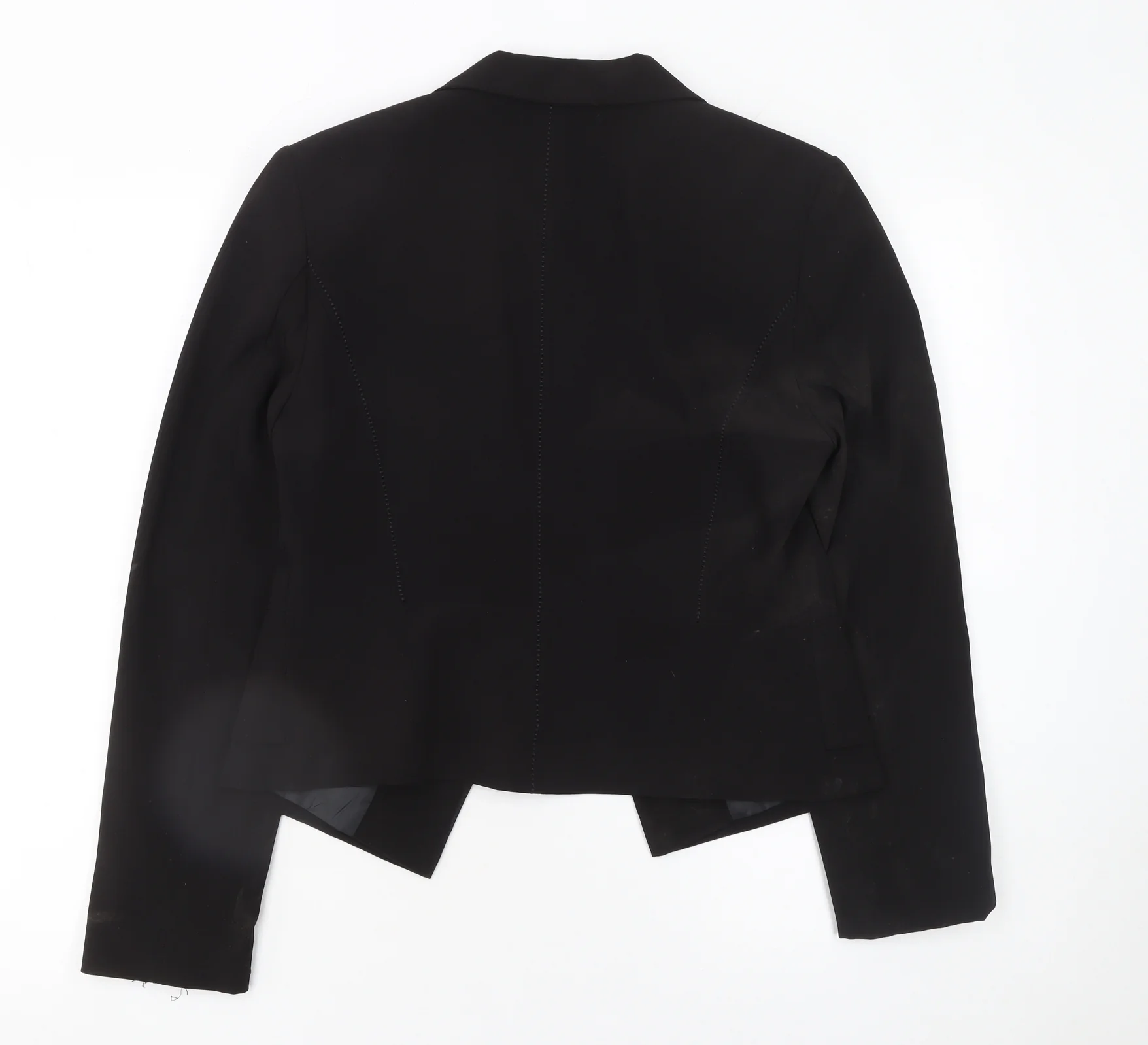 Marks and Spencer Women Black Size 10 Classic Tailored Crop Blazer - Image 3