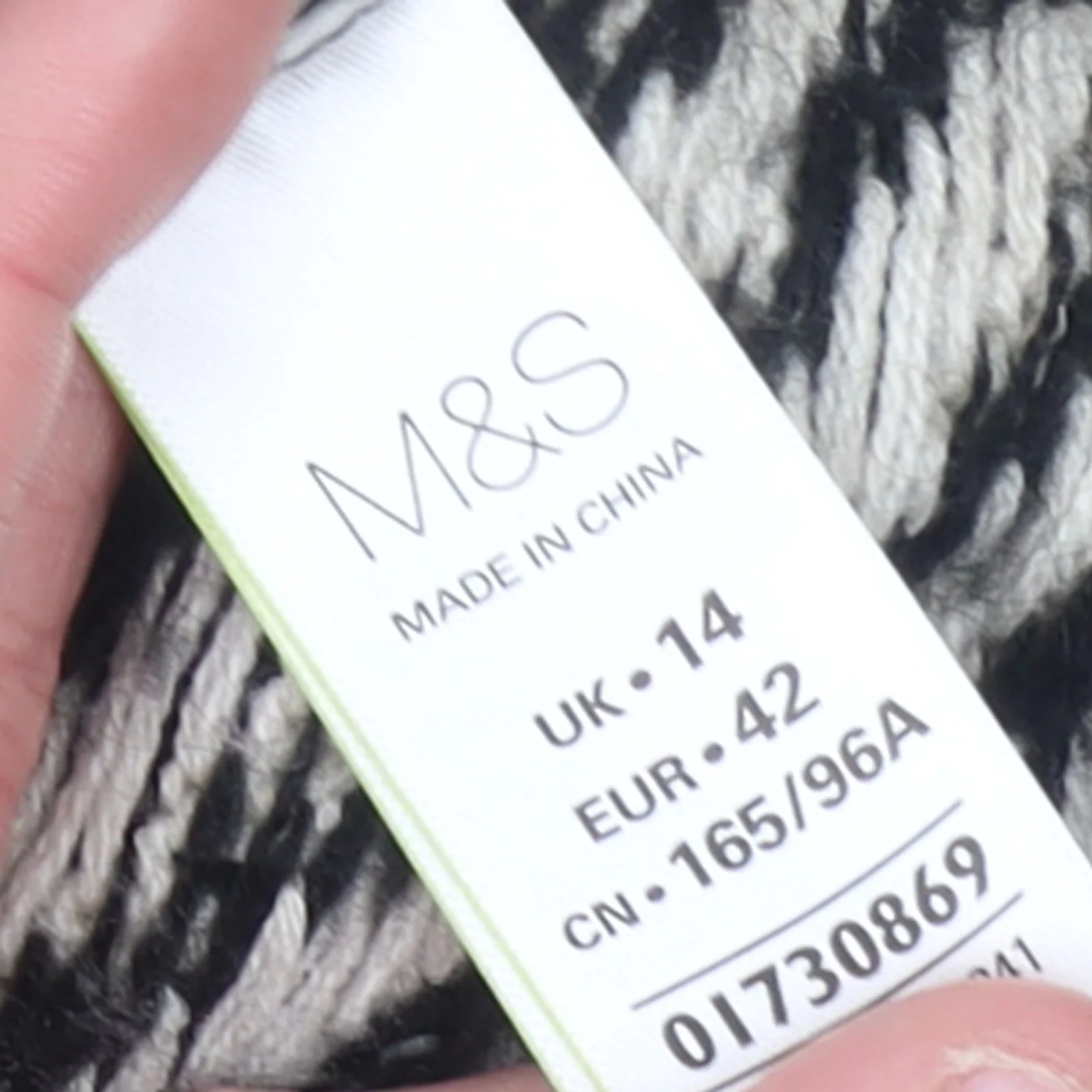 Marks and Spencer Women Black & White Striped Jumper Size 14 Mohair Blend - Image 4