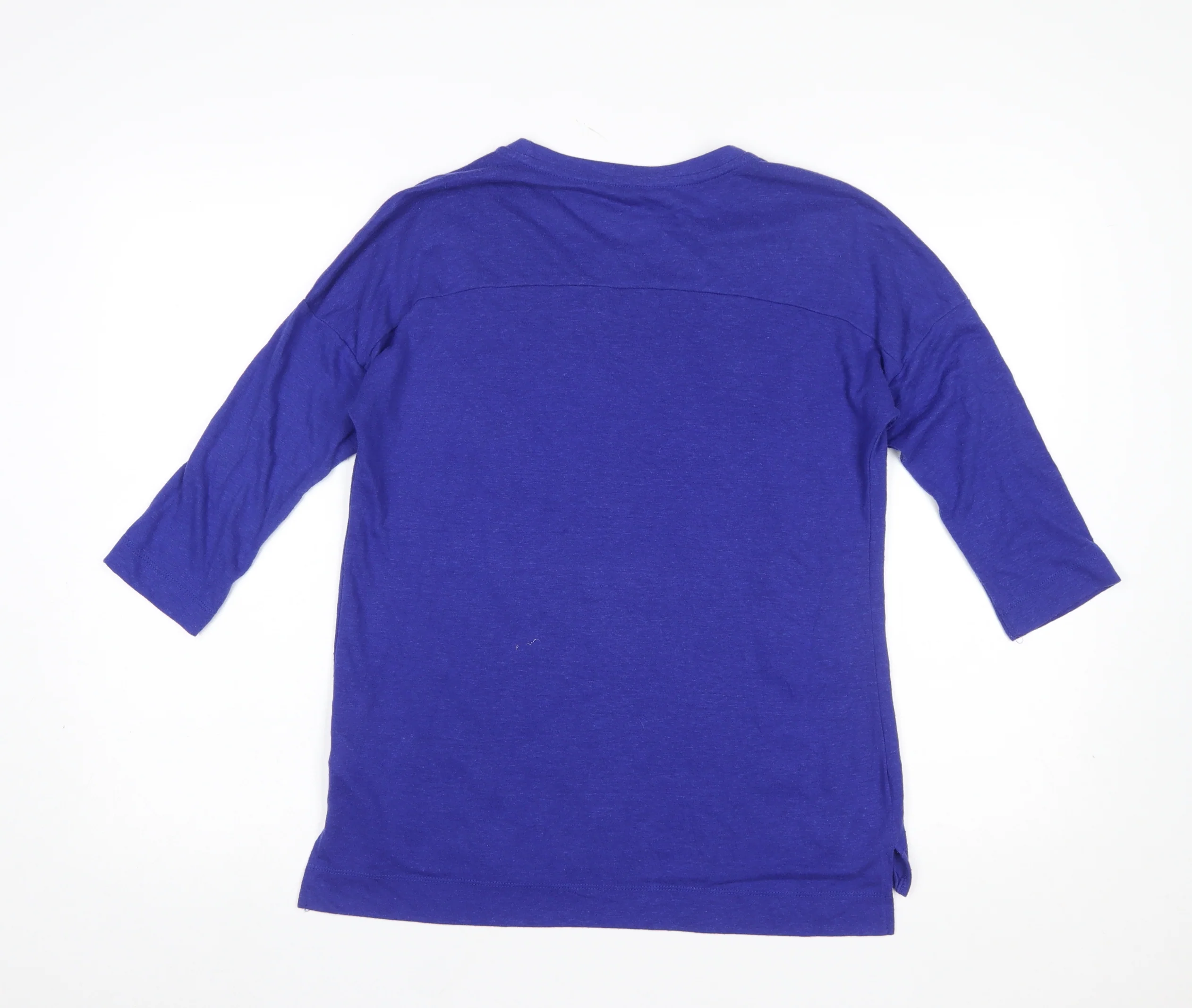 Marks and Spencer Women Blue Embroidered Tunic Blouse UK 12 - Image 3