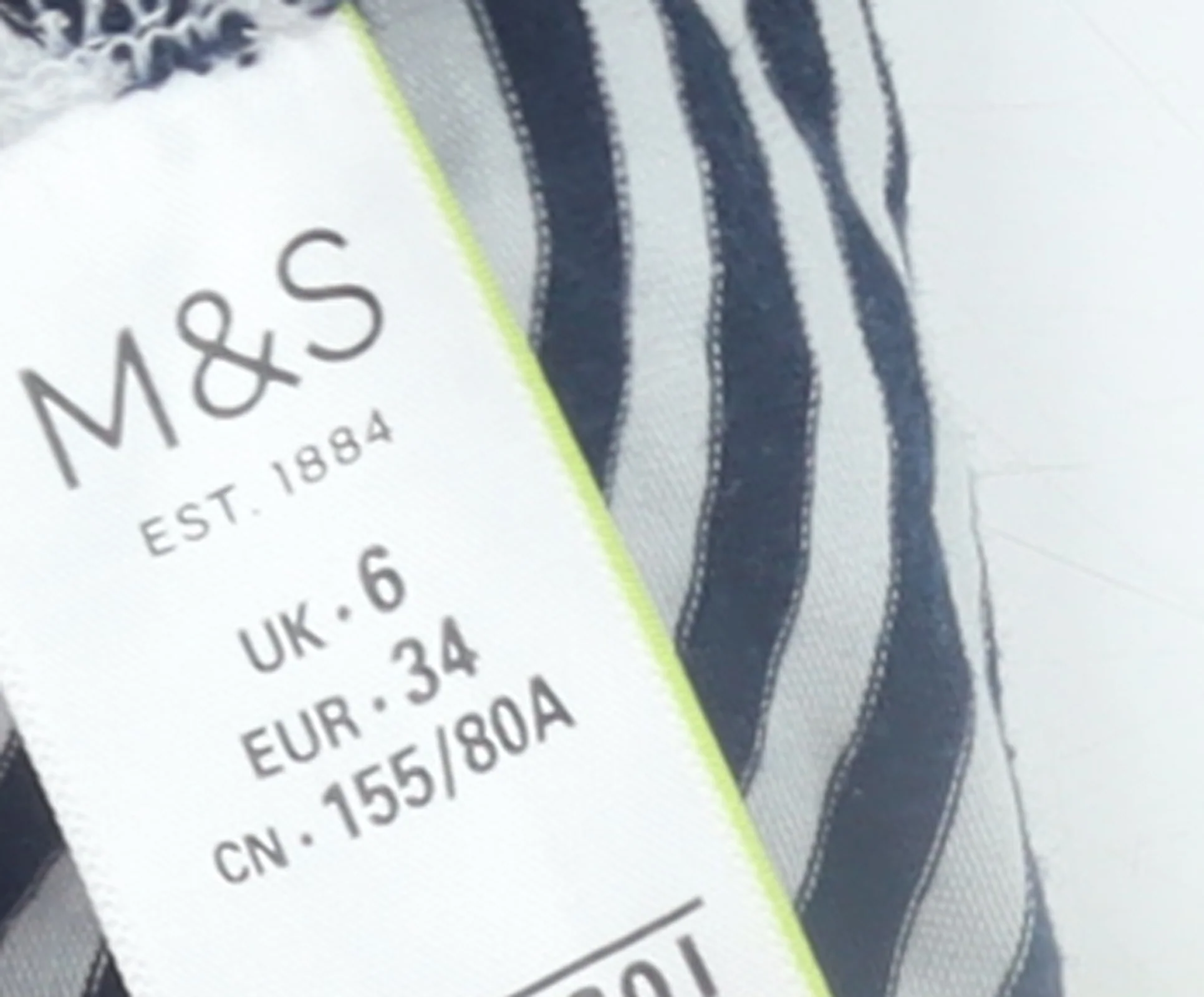 Marks and Spencer Women Blue Striped Roll Neck Long Sleeve Cotton Top Size 6 - Image 4