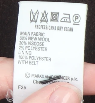 Marks and Spencer Women Brown Wool Blend Belted Overcoat UK 20 - Image 5