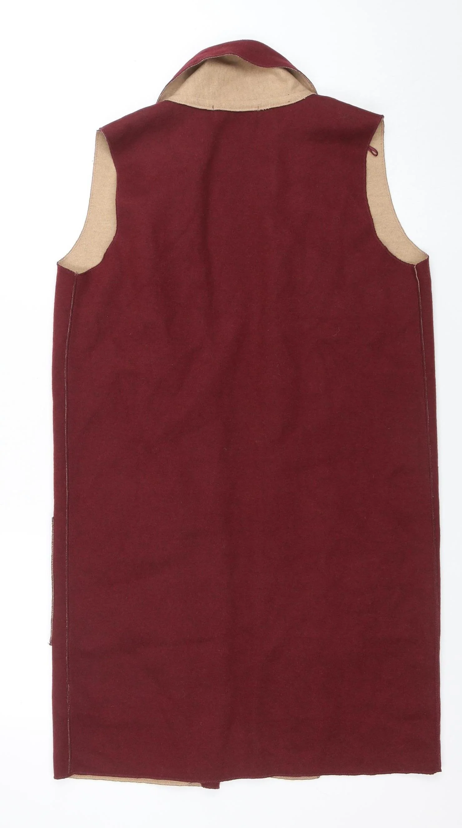 Marks and Spencer Women Burgundy Sleeveless Open Vest Medium - Image 3