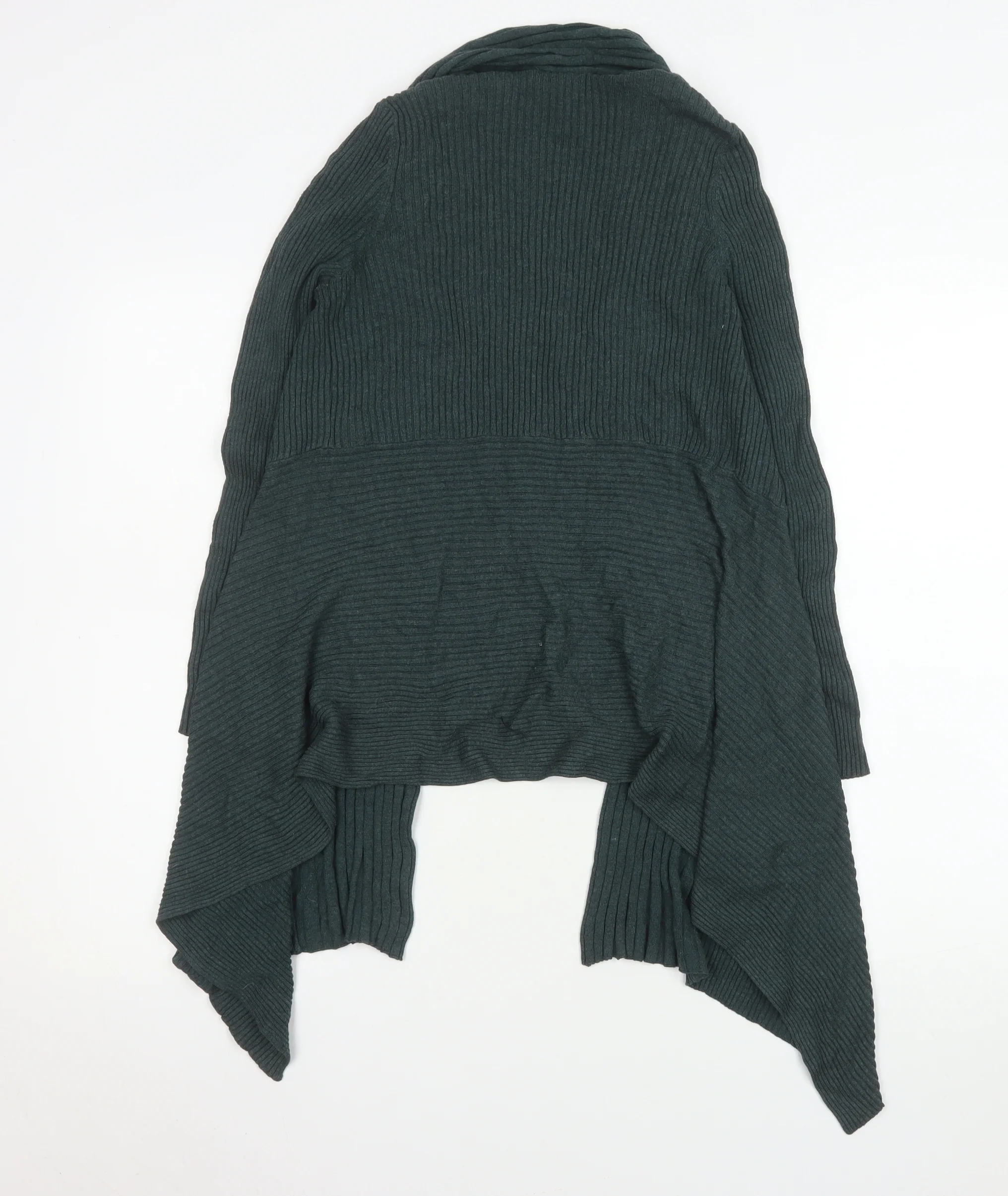 Marks and Spencer Women Forest Green Open Knit Long Sleeve Cardigan UK 12 - Image 3
