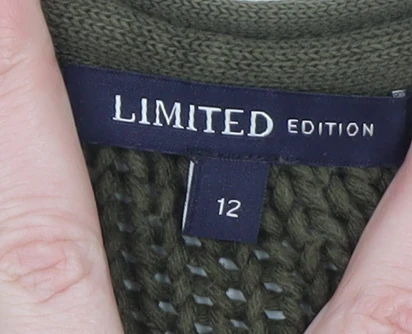 Marks and Spencer Women Green Size 12 Chunky Knit Zip Cardigan - Image 4