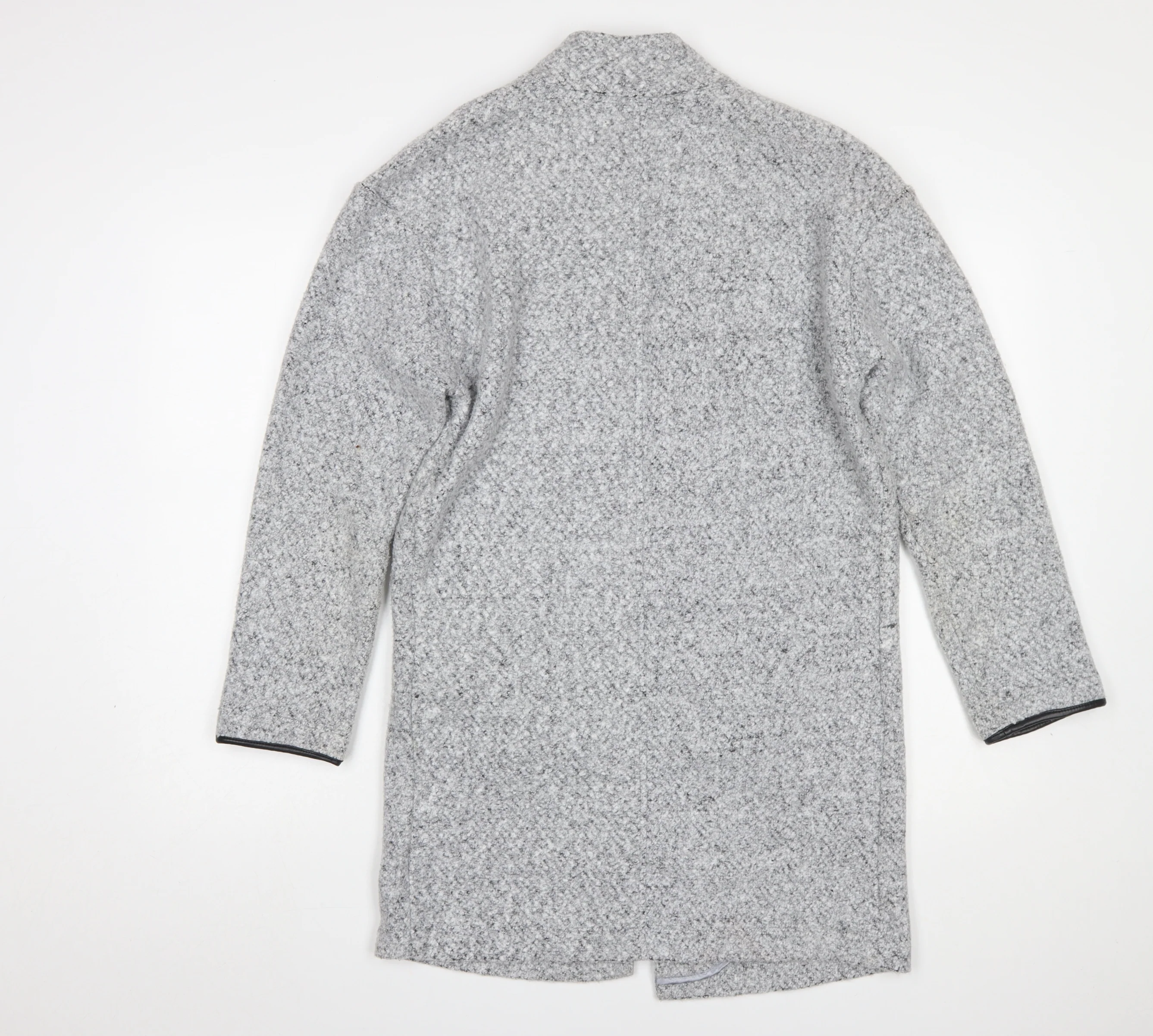 Marks and Spencer Women Grey Marl Long Sleeve Open Cardigan UK 10 - Image 3