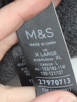 Marks and Spencer Women Grey Sequin Christmas Pullover Jumper XL - Image 4