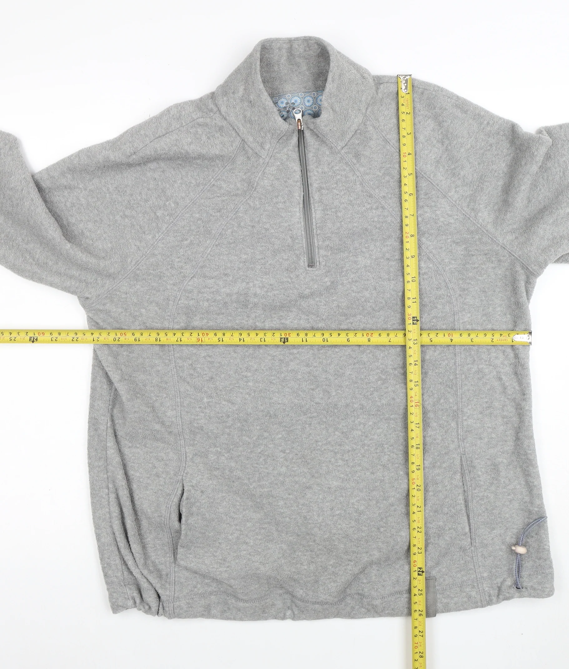 Marks and Spencer Women Grey Size 20 1/2 Zip Fleece Jacket - Image 2