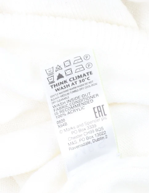 Marks and Spencer Women Ivory Size 18 Rhinestone Star Jumper - Image 5