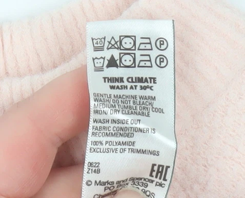 Marks and Spencer Women Pink Pullover Sweatshirt Medium 100% Polyamide - Image 5