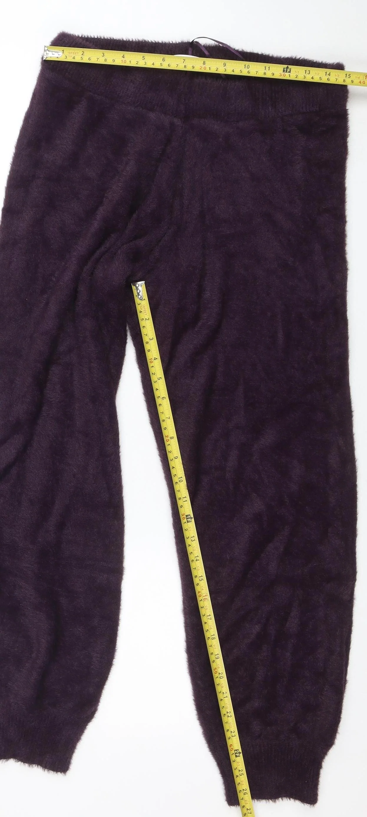 Marks and Spencer Women Purple Fleece Lounge Pants M - Image 2