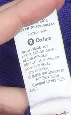 Marks and Spencer Women Purple Size 10 A-Line Knit Dress - Image 5