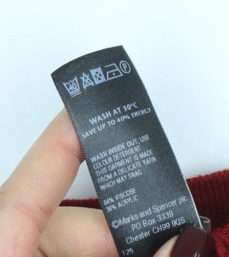 Marks and Spencer Women Red Long Sleeve Open Knit Cardigan Size 14 - Image 5