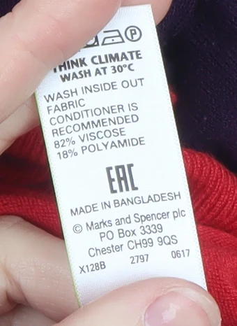 Marks and Spencer Women Red & Purple Colour Block Cardigan Size 16 - Image 5