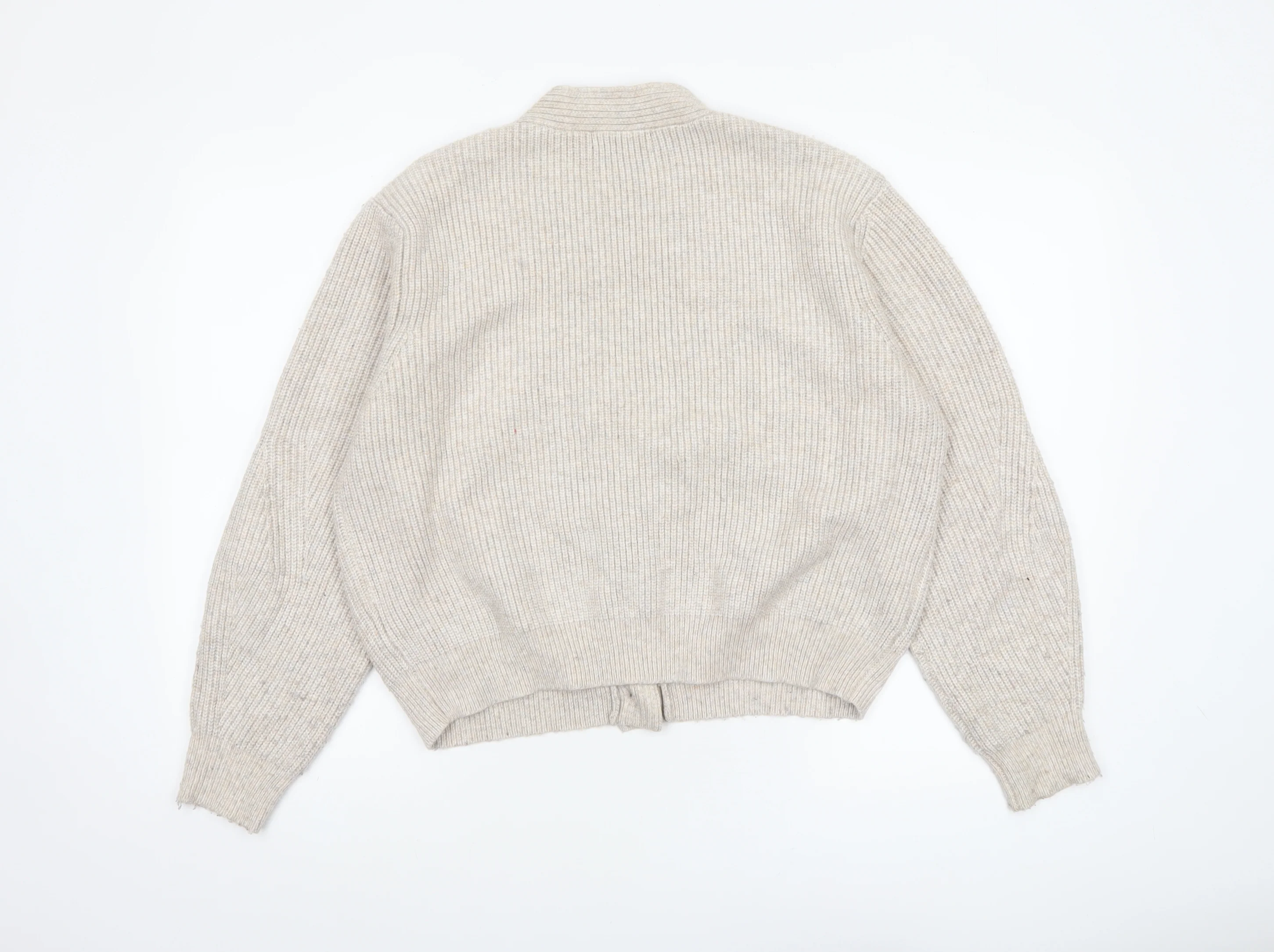 Marks and Spencer Women’s Beige Chunky Knit Cardigan L - Image 3