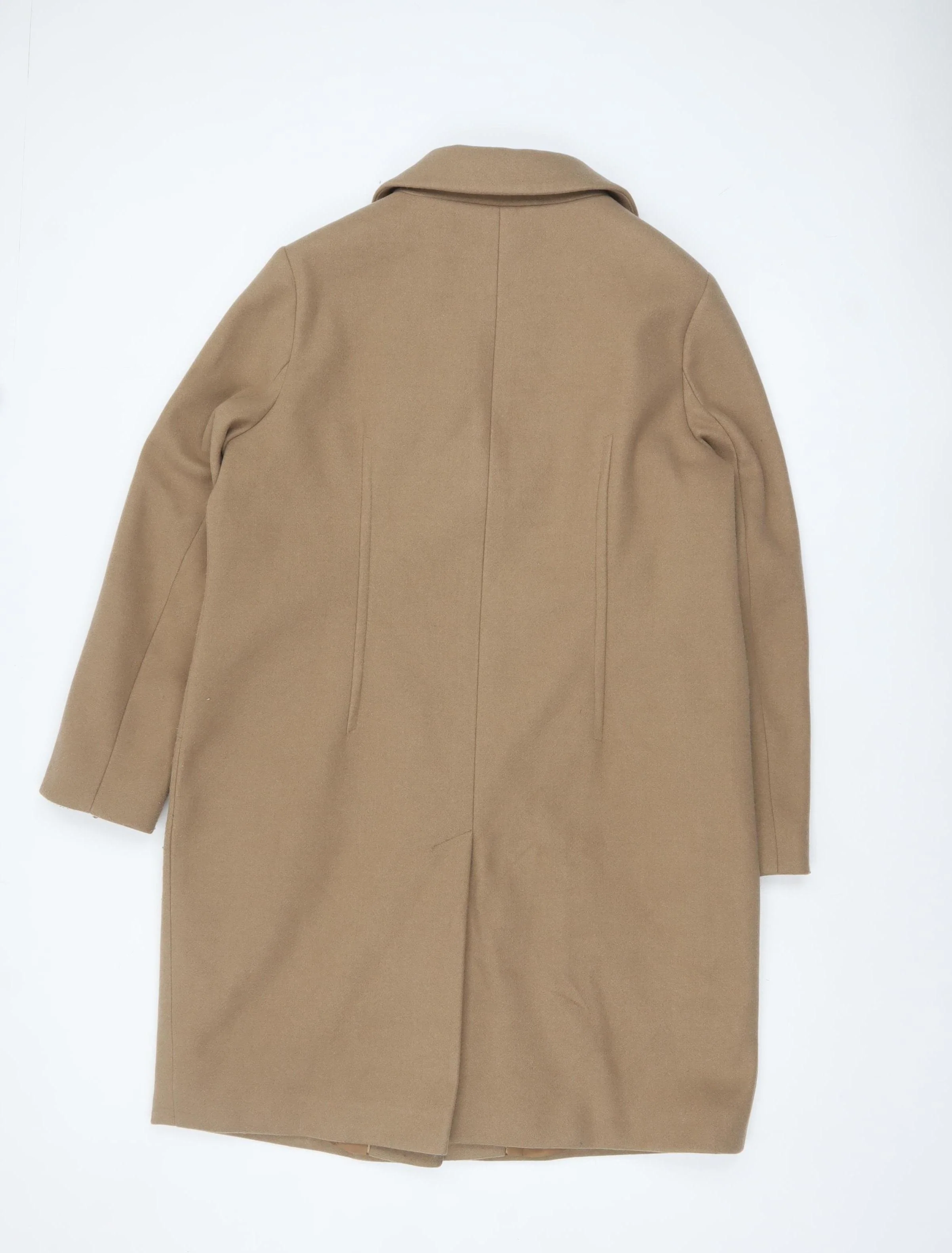 Marks and Spencer Women’s Beige Long Overcoat Size 16 Classic Style - Image 3