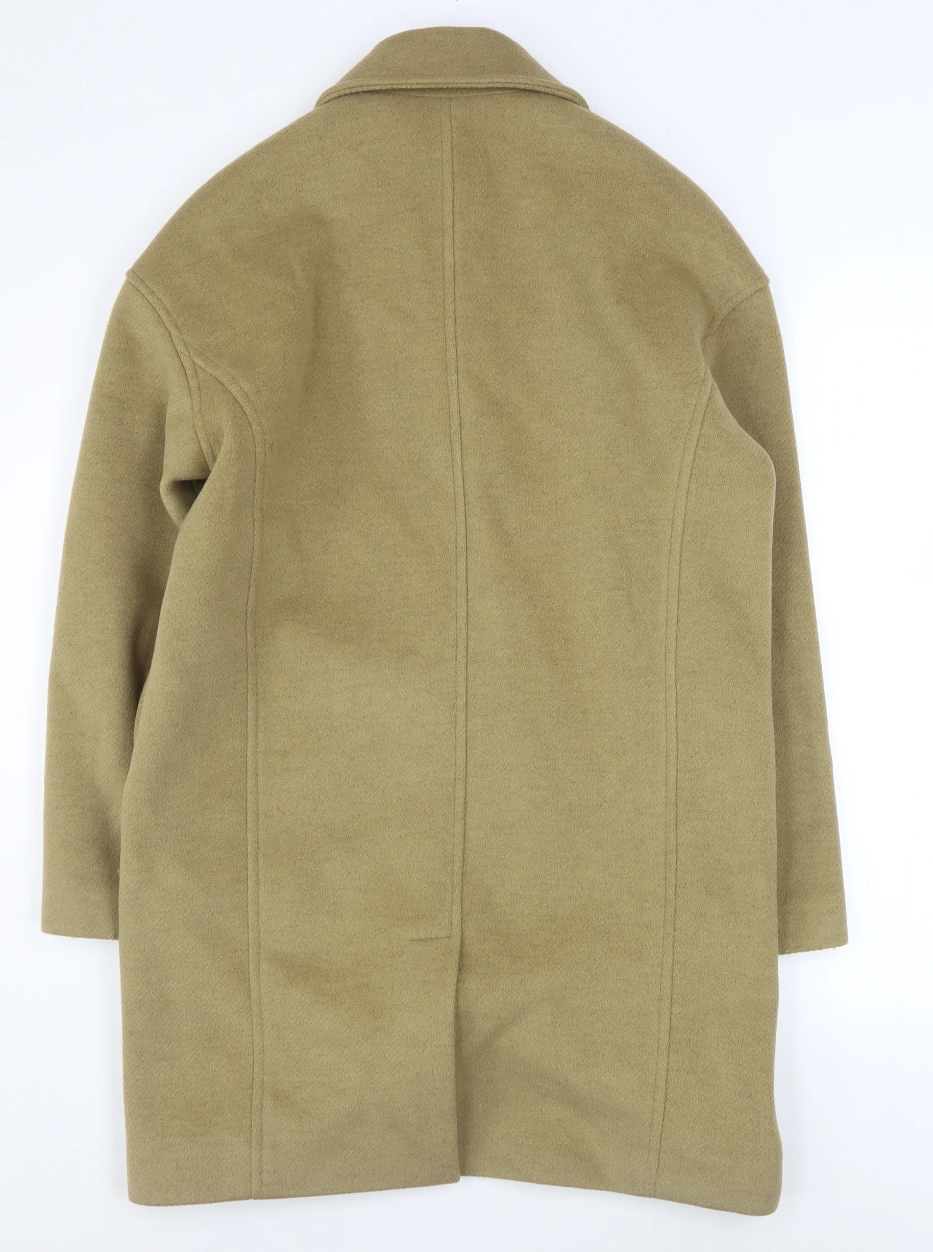 Marks and Spencer Women’s Beige Wool Blend Mid-Length Coat Size 8 - Image 3