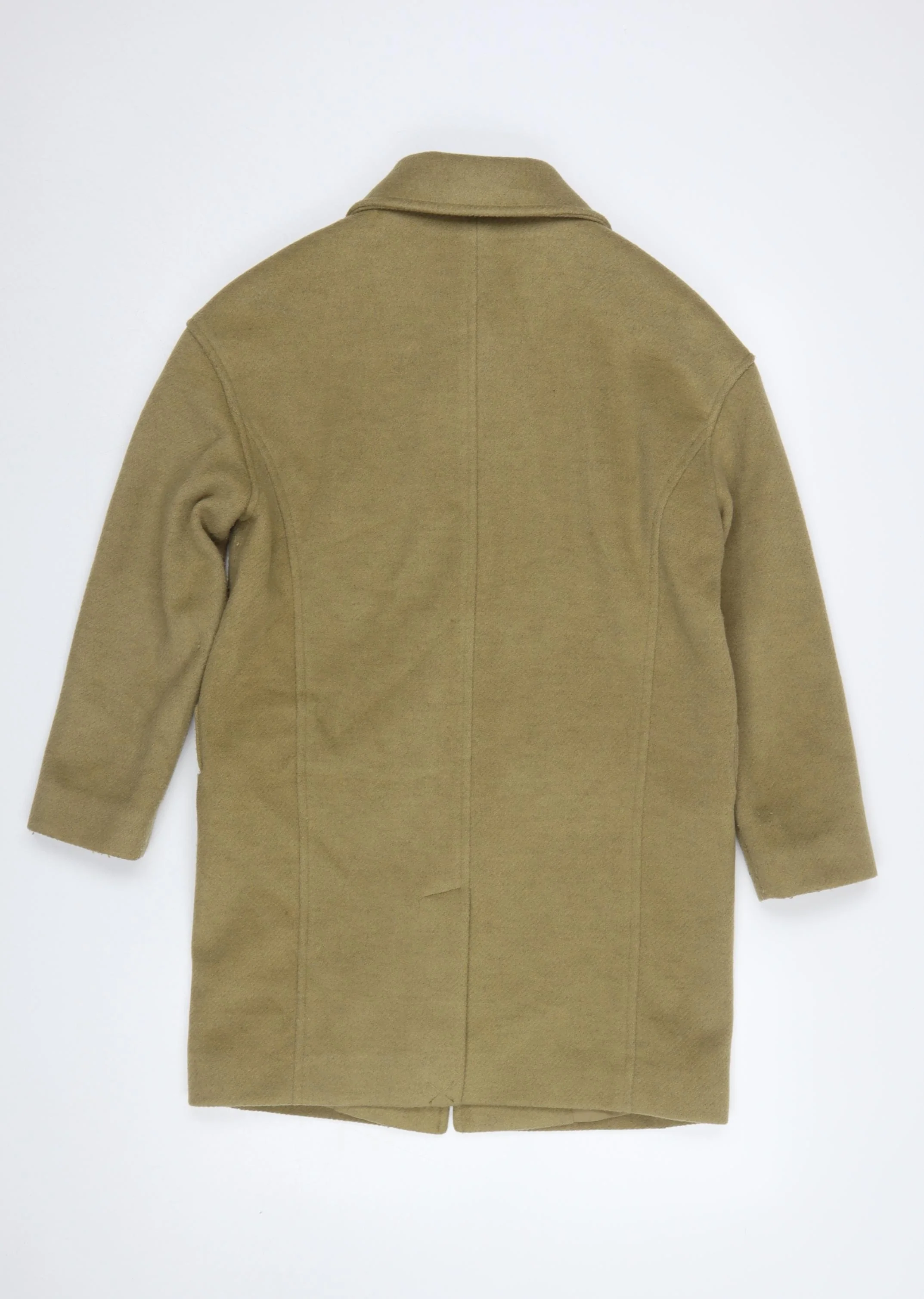 Marks and Spencer Women’s Beige Wool Blend Petite Coat Size 6 - Image 3