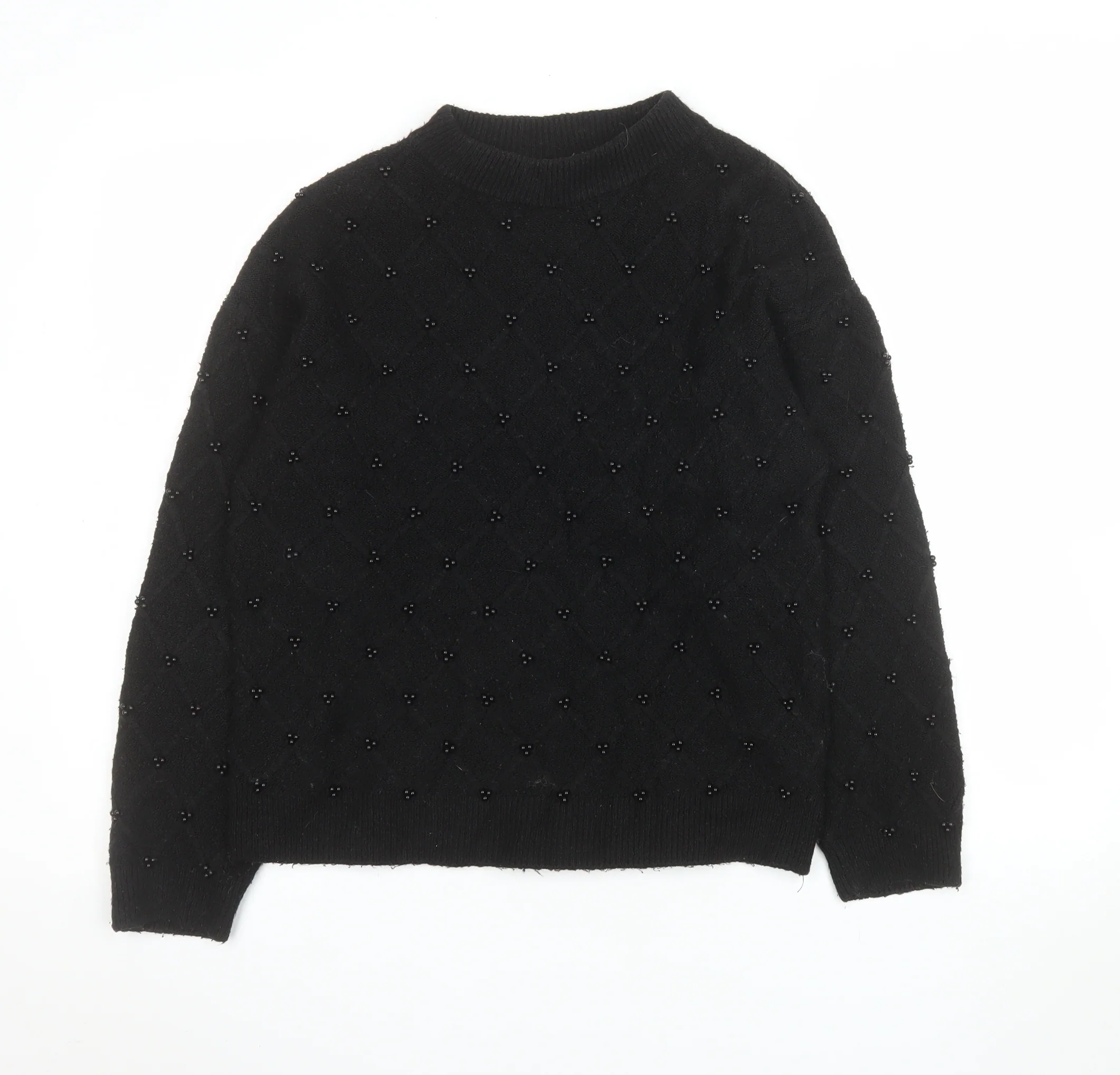Marks and Spencer Women’s Black Beaded Pullover Jumper Size S