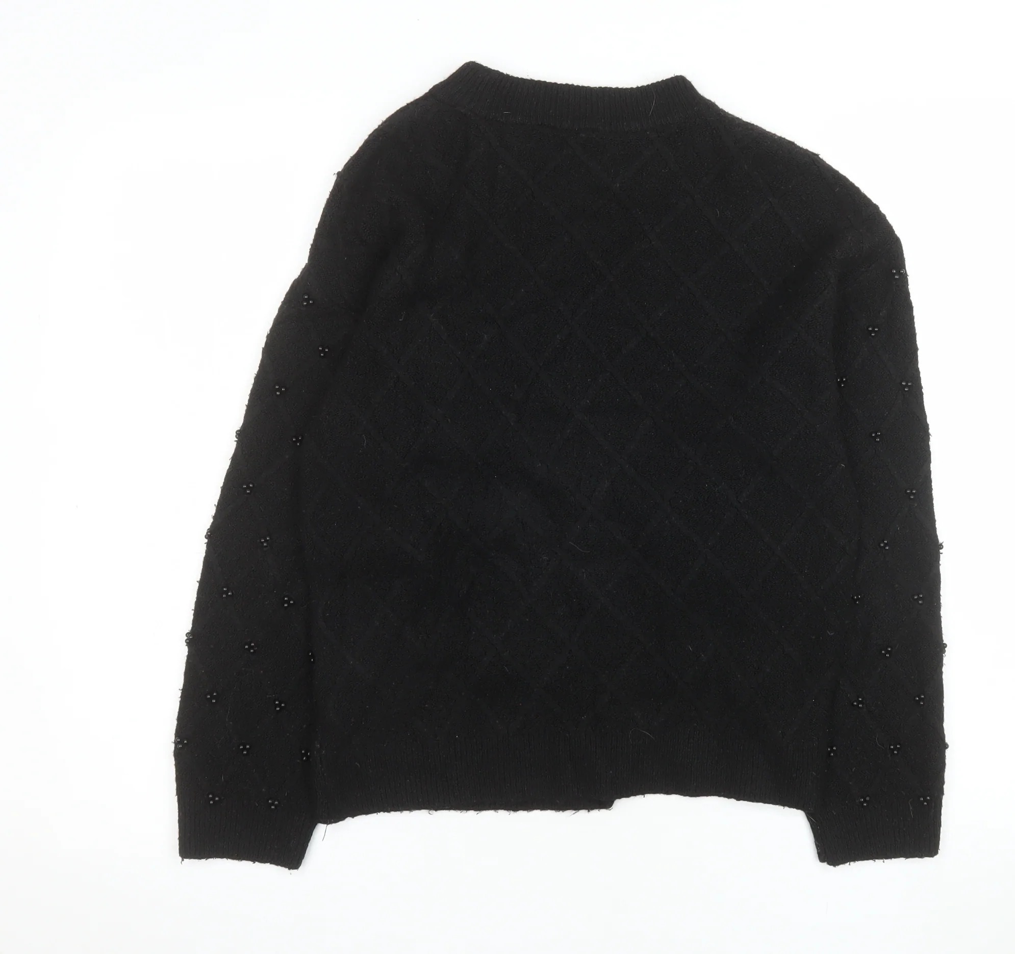 Marks and Spencer Women’s Black Beaded Pullover Jumper Size S - Image 3
