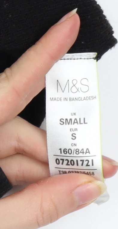 Marks and Spencer Women’s Black Cardigan Size S Long Sleeve Knit - Image 4