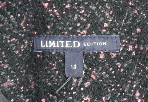 Marks and Spencer Women’s Black Tweed Overcoat Size 14 Limited Edition - Image 4