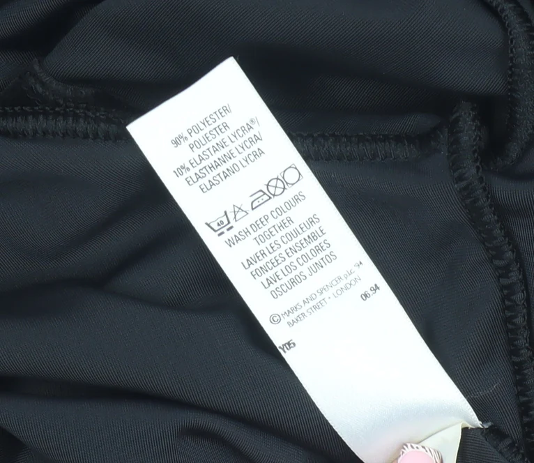 Marks and Spencer Women’s Black Velvet Sheath Dress Size 16 Classic Short Sleeve - Image 5