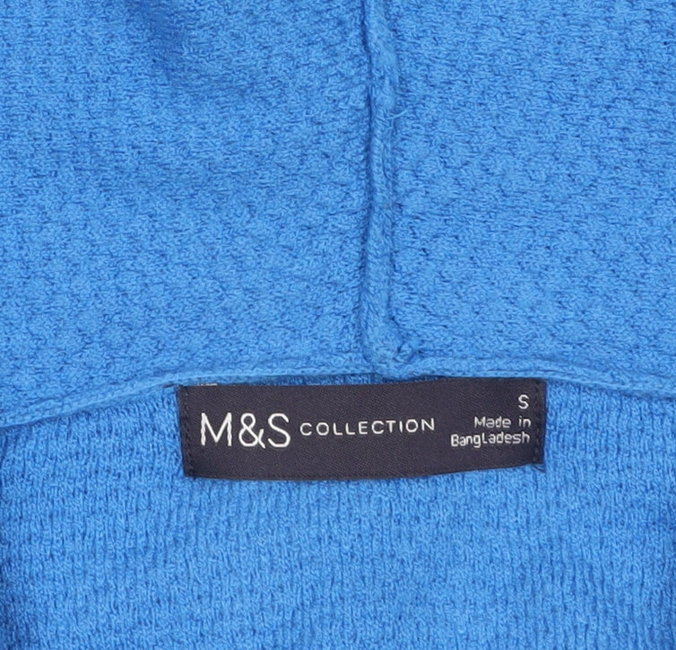 Marks and Spencer Women’s Blue Full Zip Hooded Cardigan S - Image 5