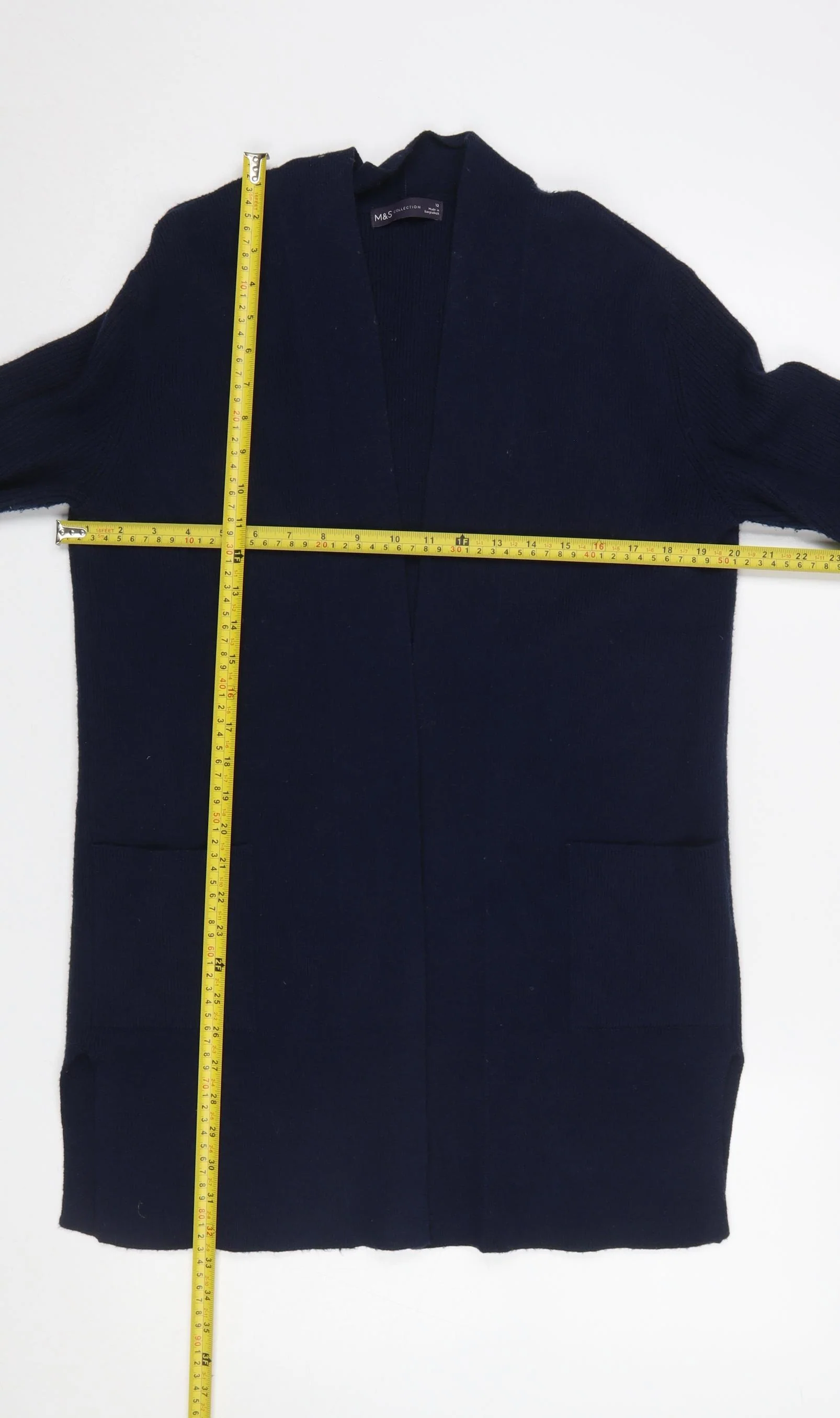 Marks and Spencer Women’s Blue Long Sleeve Open Front Cardigan Size 12 - Image 2