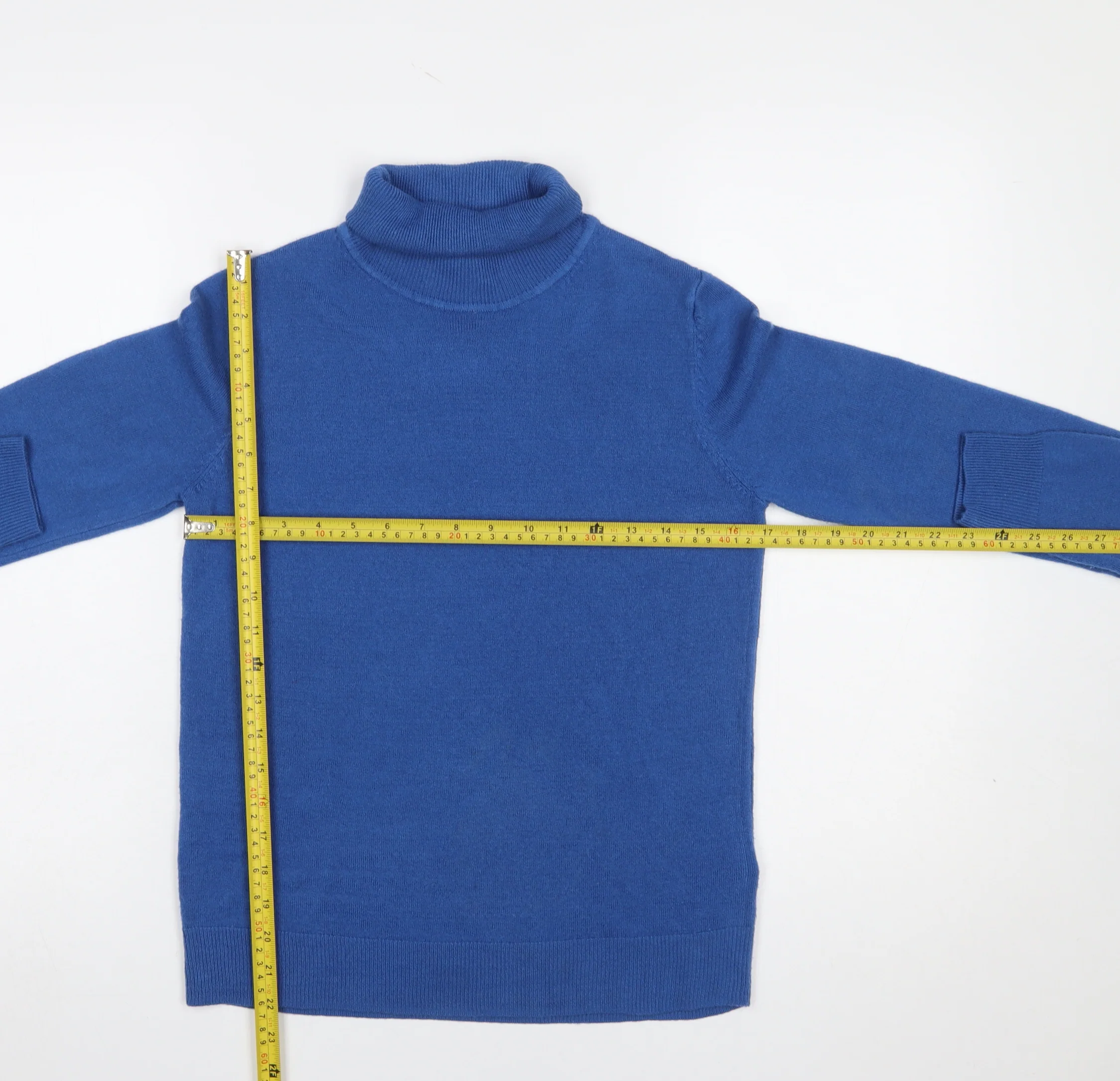 Marks and Spencer Women’s Blue Roll Neck Jumper Size 10 Acrylic Knit - Image 2