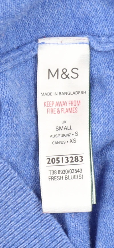 Marks and Spencer Women’s Blue Roll Neck Pullover Jumper Size S - Image 4