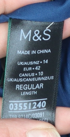 Marks and Spencer Women’s Blue Size 14 Classic Mid-Length Coat - Image 4