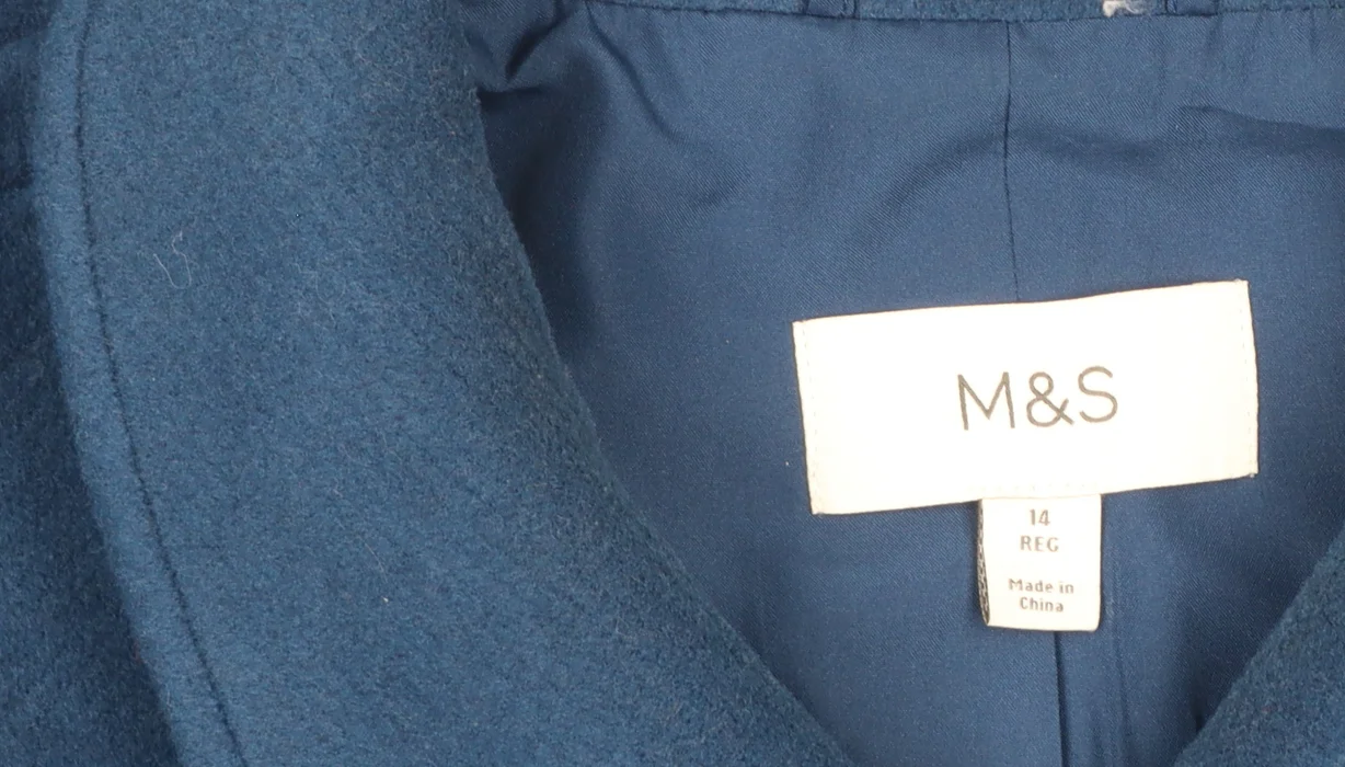 Marks and Spencer Women’s Blue Size 14 Classic Mid-Length Coat - Image 5