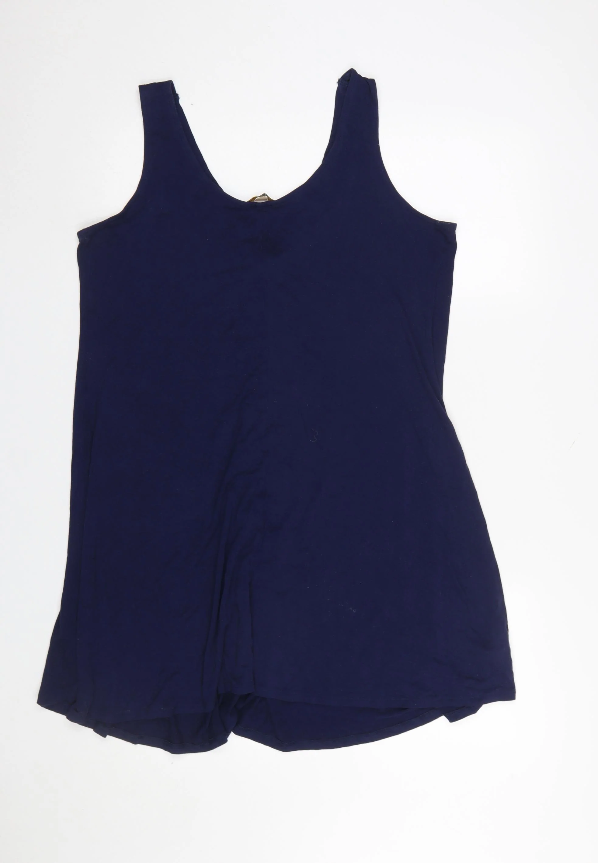 Marks and Spencer Women’s Blue Sleeveless Viscose Tank Dress Size 14 - Image 3