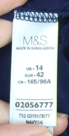 Marks and Spencer Women’s Blue Sleeveless Viscose Tank Dress Size 14 - Image 4