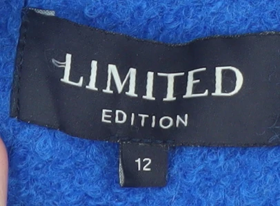 Marks and Spencer Women’s Blue Wool Blend Mid-Length Overcoat Size 12 - Image 4