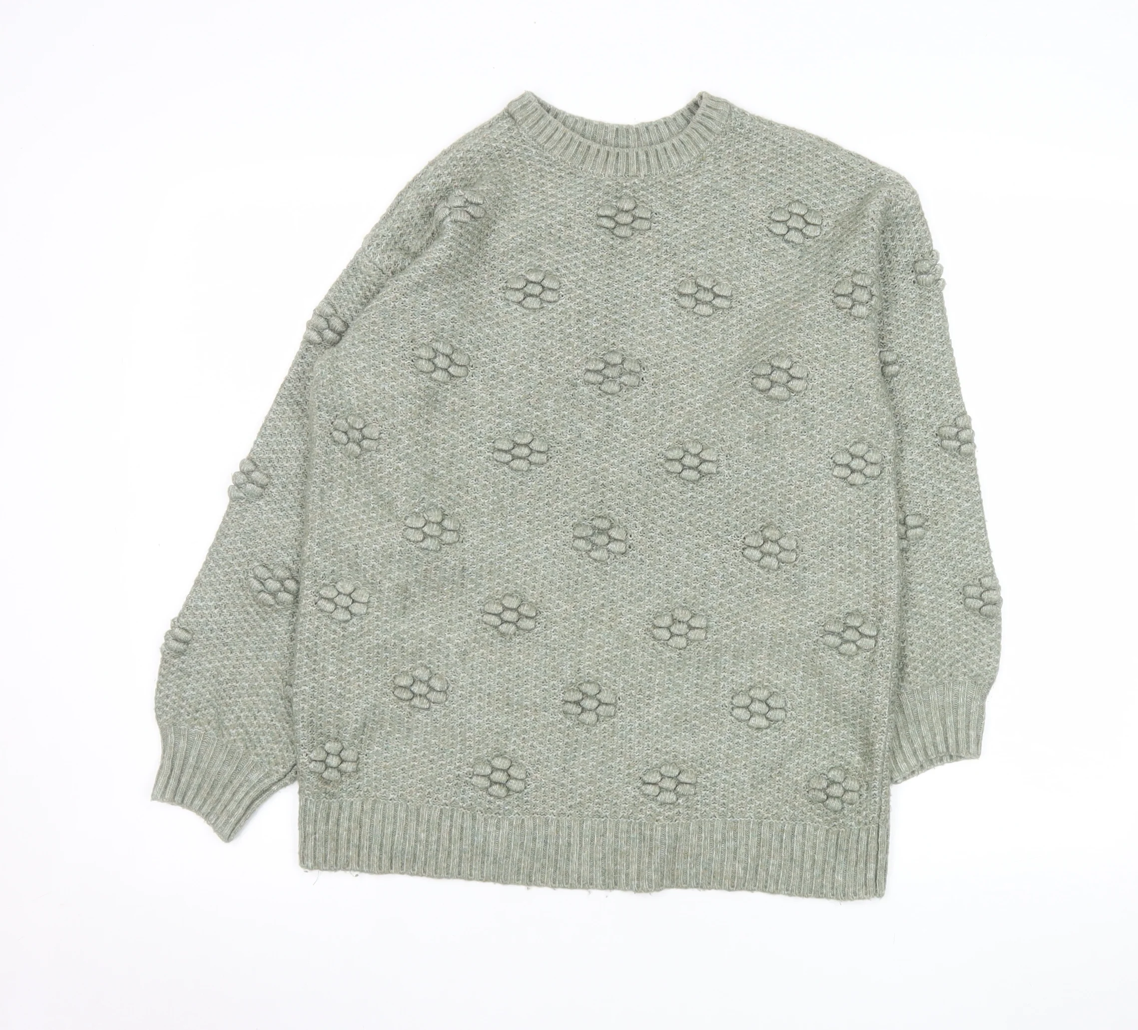Marks and Spencer Women’s Green Chunky Knit Jumper XS