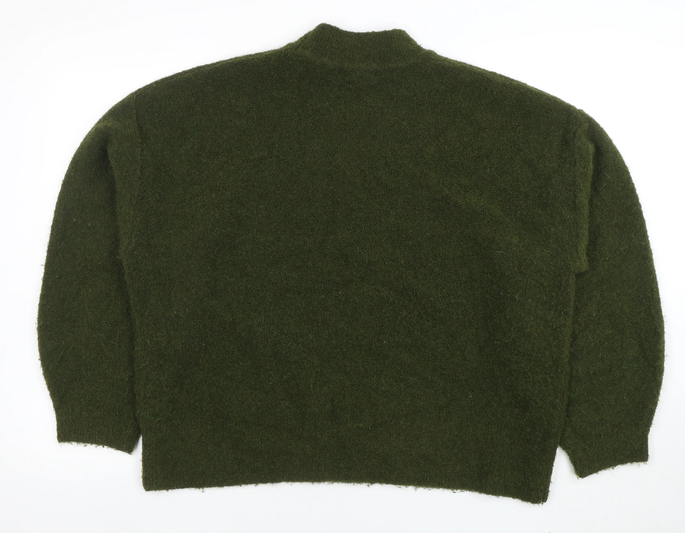 Marks and Spencer Women’s Green Mock Neck Wool Blend Jumper Size L - Image 3