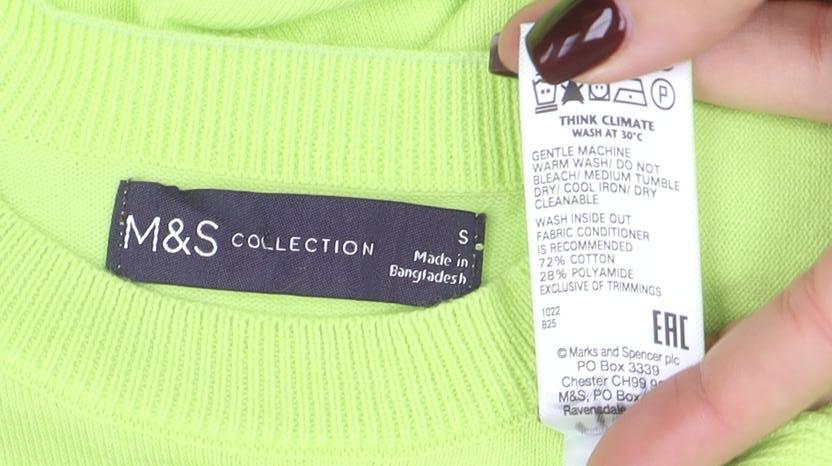 Marks and Spencer Women’s Green Short Sleeve Knit T-Shirt Size S - Image 4