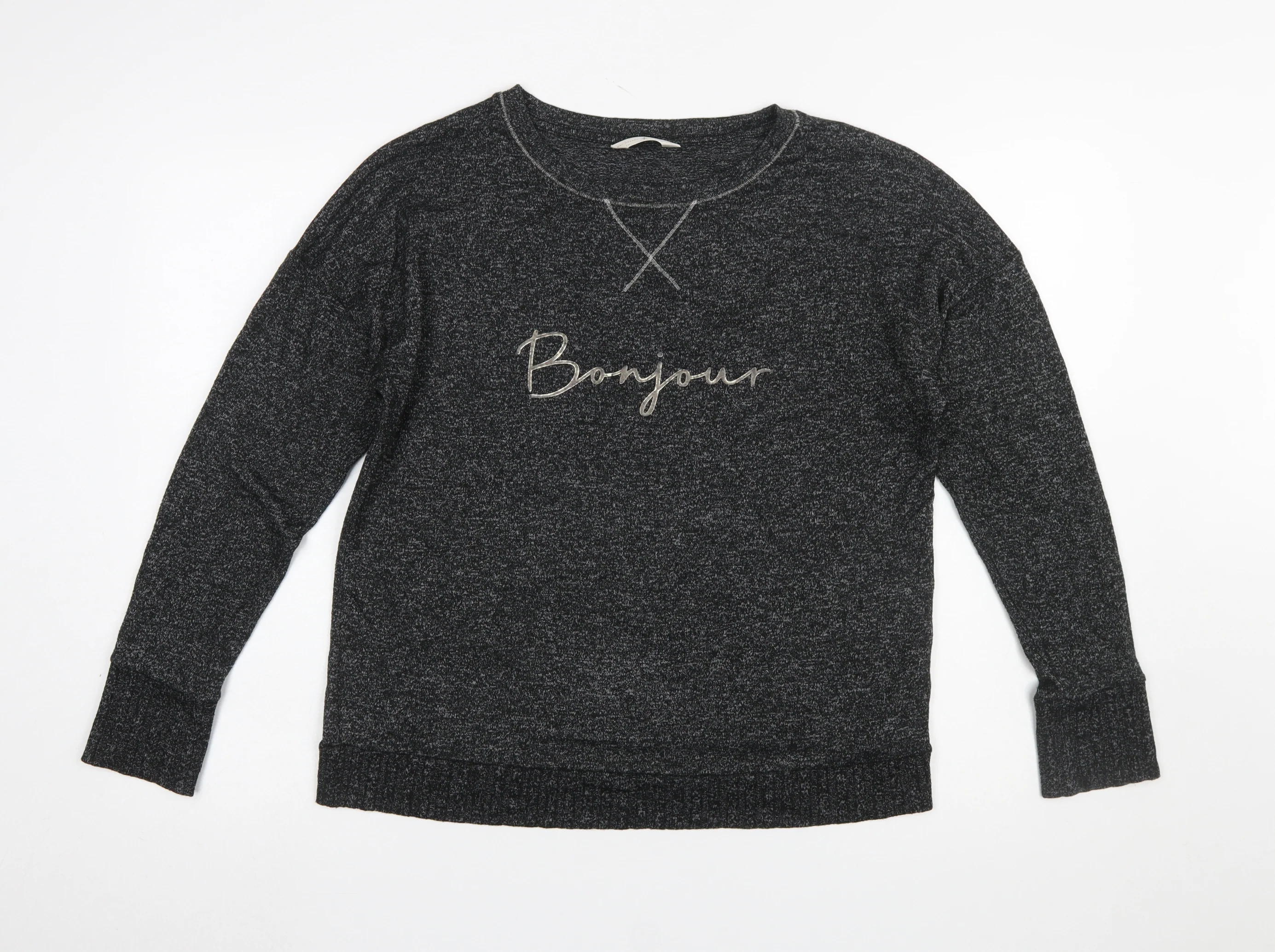 Marks and Spencer Women’s Grey Bonjour Long Sleeve Pyjama Top Size 12