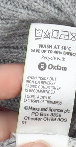 Marks and Spencer Women’s Grey Cable Knit Cardigan Medium - Image 4