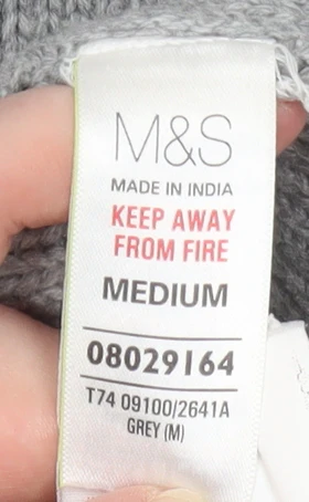 Marks and Spencer Women’s Grey Cable Knit Cardigan Medium - Image 5