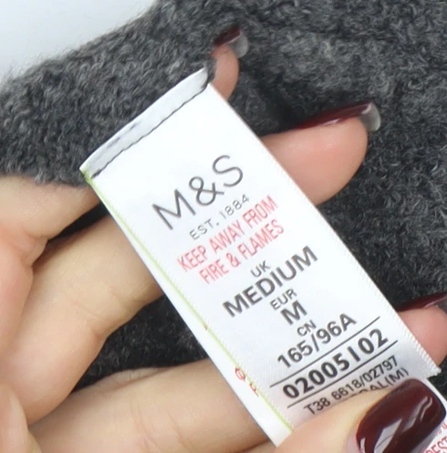 Marks and Spencer Women’s Grey Knit Open Cardigan M Relaxed Fit - Image 4