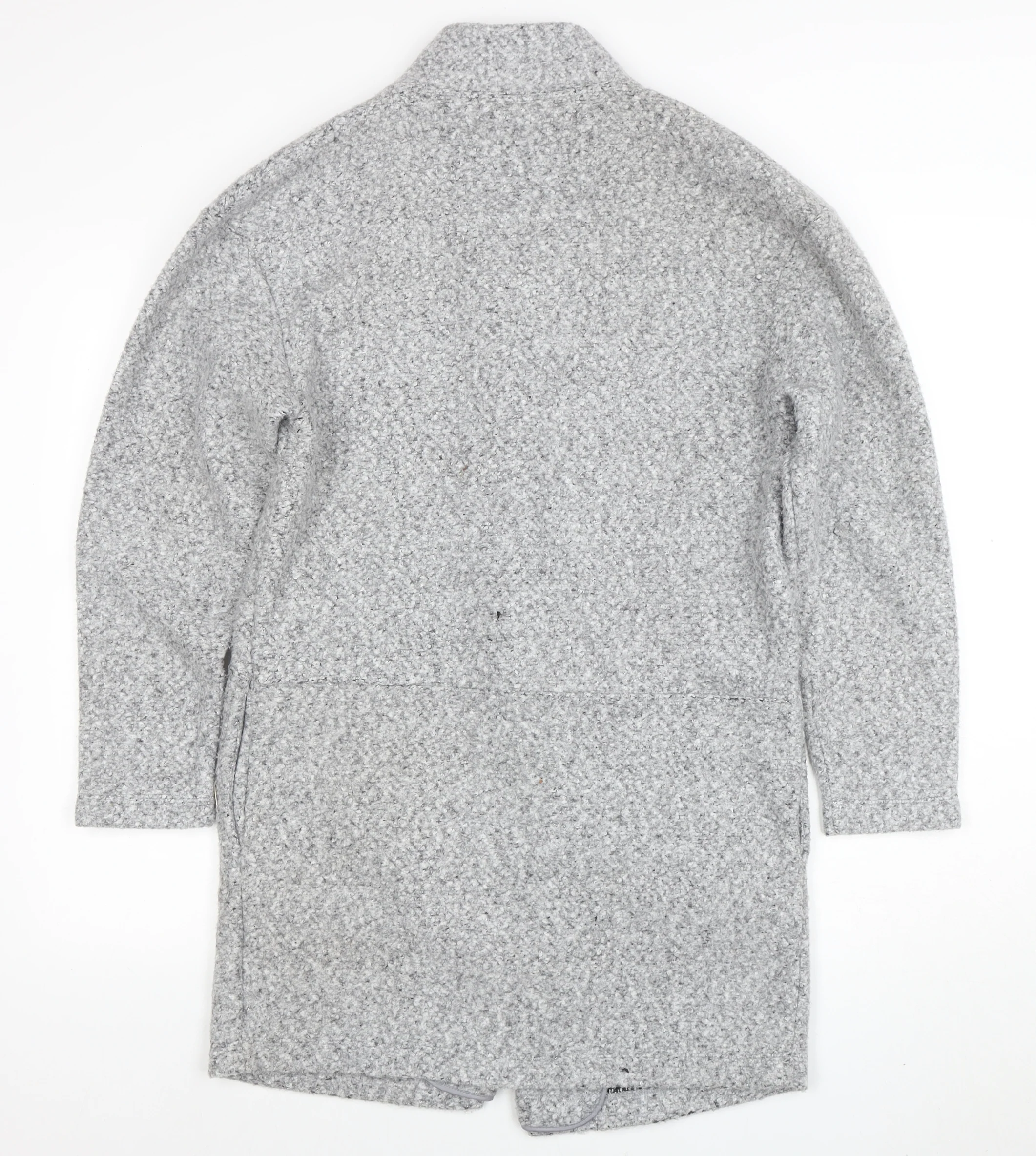 Marks and Spencer Women’s Grey Long Knit Coatigan Size 10 Open Front - Image 3